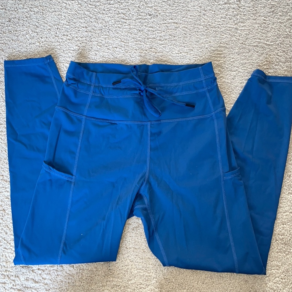 ZYIA Calm Blue Pocket Drawstring Luxe 7/8 24" size 6-8